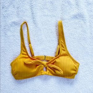 target brand yellow swim suit top